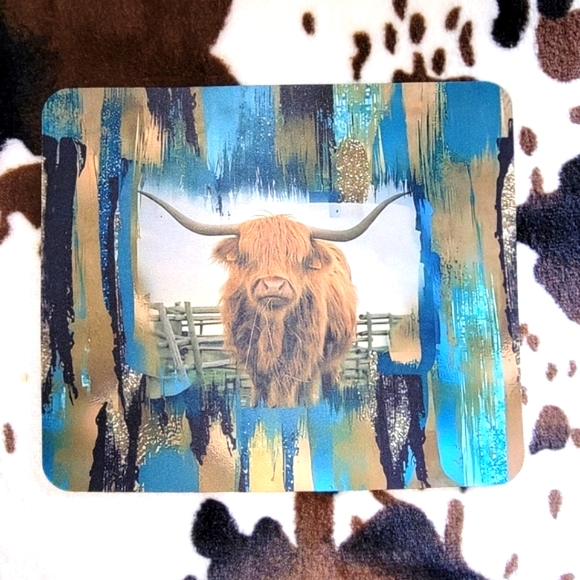 Highland Cow Computer Mouse Pad - Picture 1 of 3
